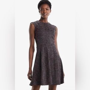MM.LaFleur • Toi Dress Dash Jacquard Purple Swing Dress